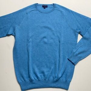 Peter Millar Crown Crafted Sweater Mens Medium Blue Golf Cotton Silk Cashmere